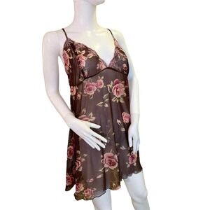 Plus size Sexy! See through Chocolate nightie, Ladies 1X Stretch.